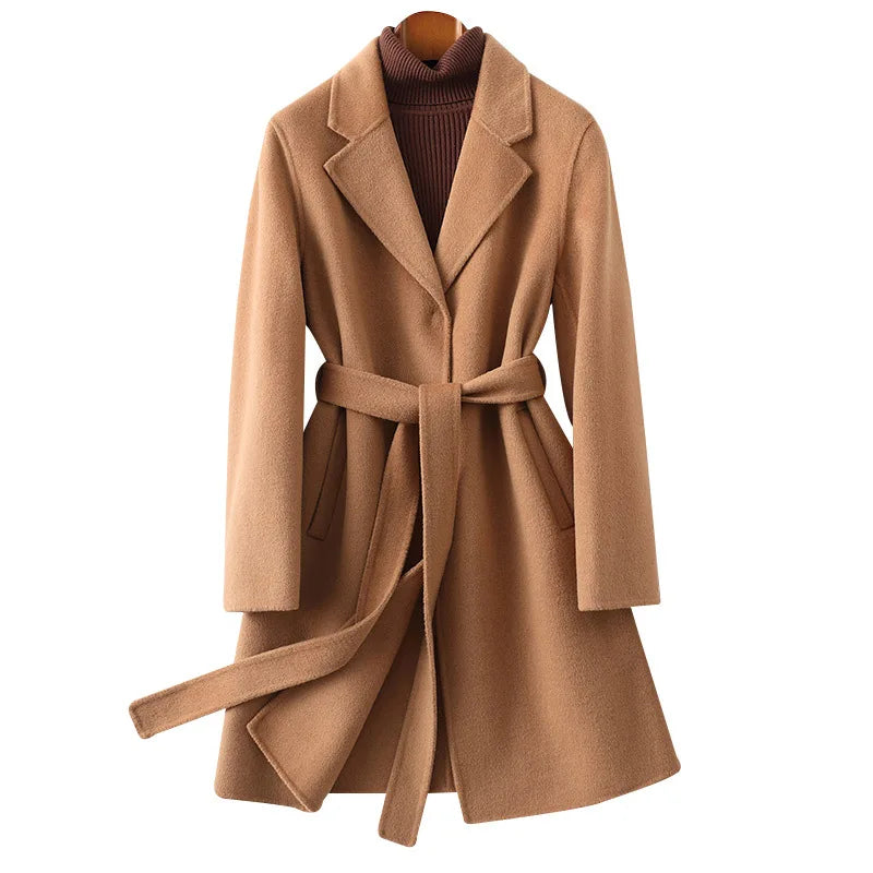 Womens Belted Coat | Midi Length Winter Style