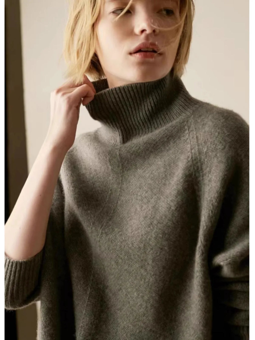 Womens Oversized Turtleneck | Relaxed Winter Knit