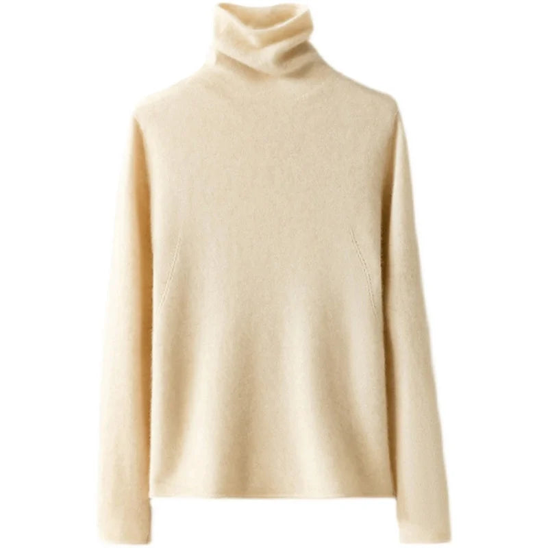 Women’s Ribbed Knit Turtleneck Top | Long Sleeve