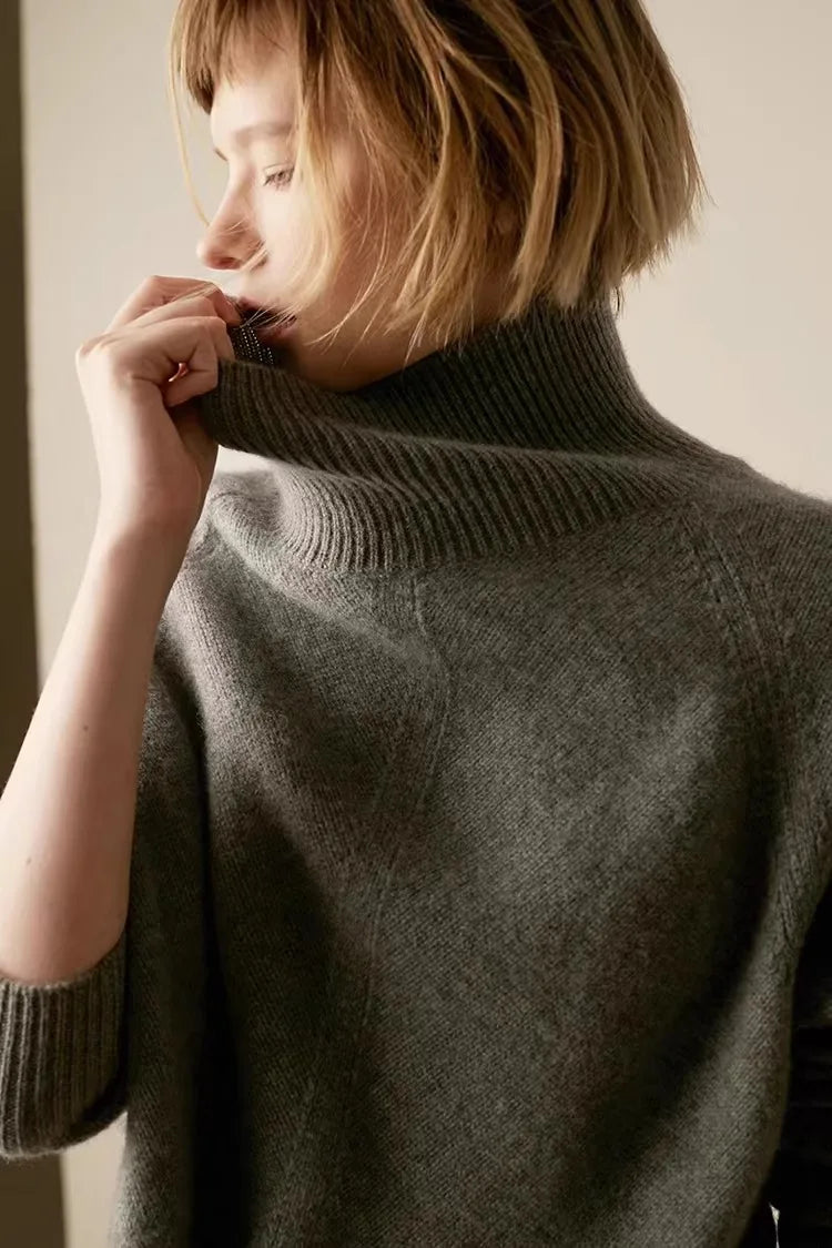 Womens Oversized Turtleneck | Relaxed Winter Knit