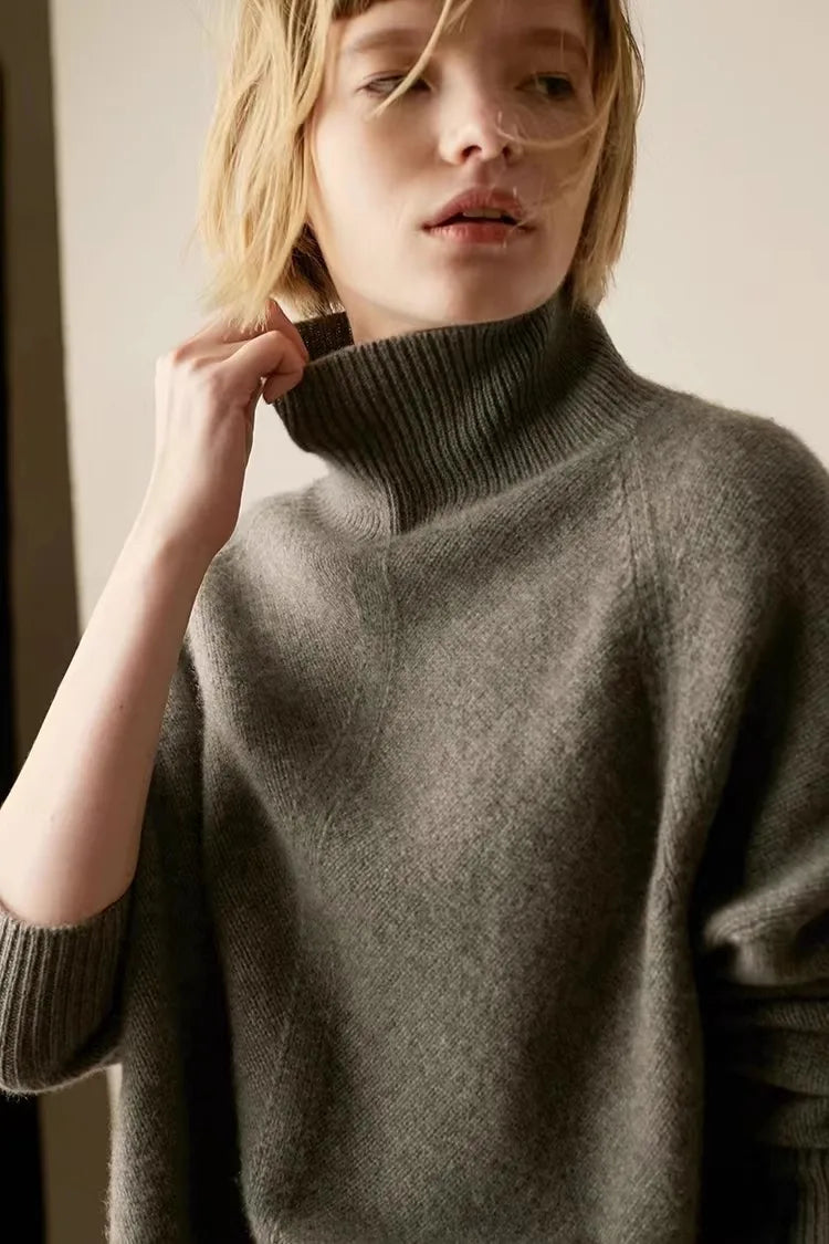 Womens Oversized Turtleneck | Relaxed Winter Knit