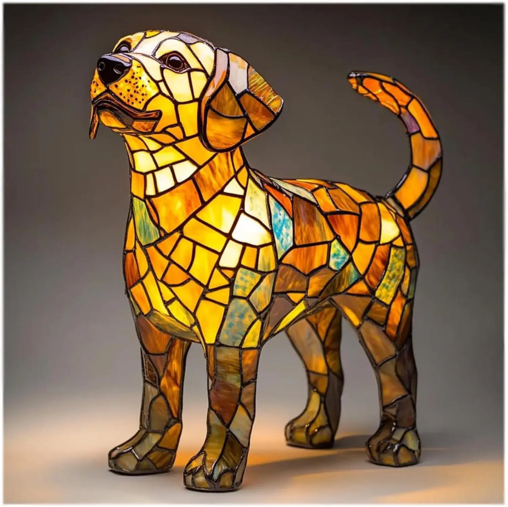 Decorative Dog Table Lamp Colourful Fantasy Accent Lighting