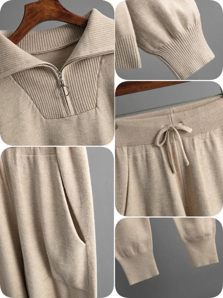 Womens Half Zip Casualwear Set | Relaxed Fit