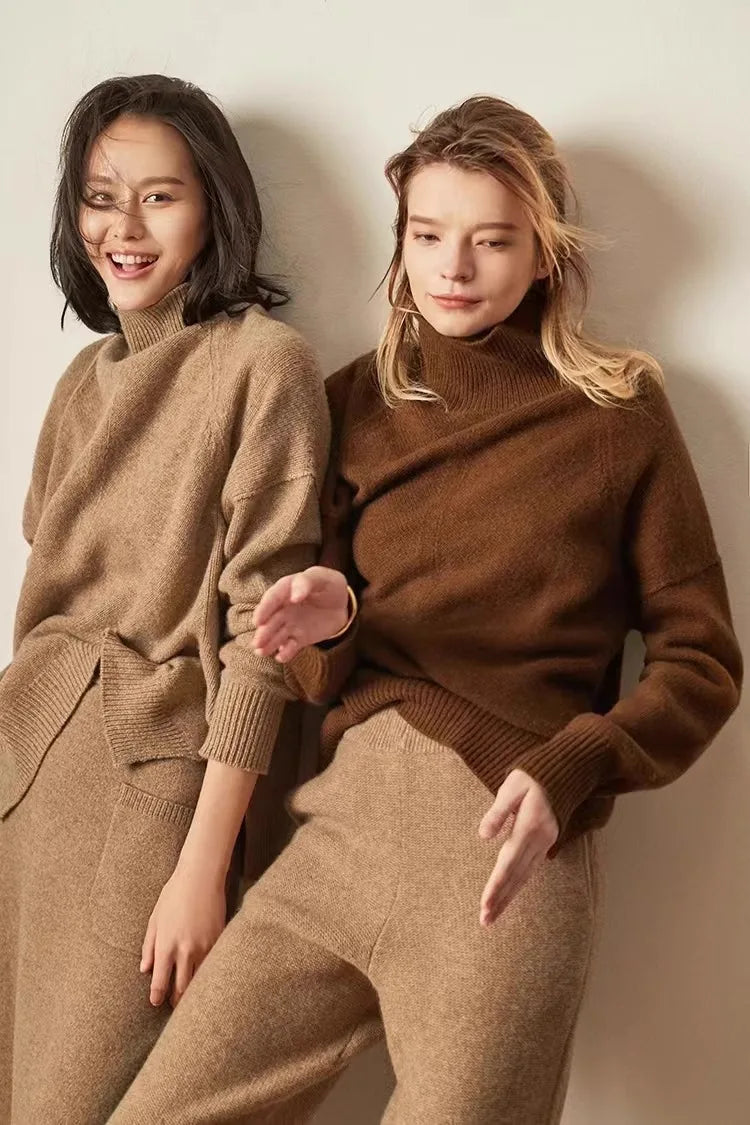 Womens Oversized Turtleneck | Relaxed Winter Knit