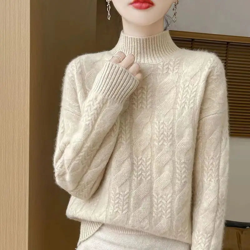 Womens Cable Knit Sweater | Seasonal Long Sleeve Top