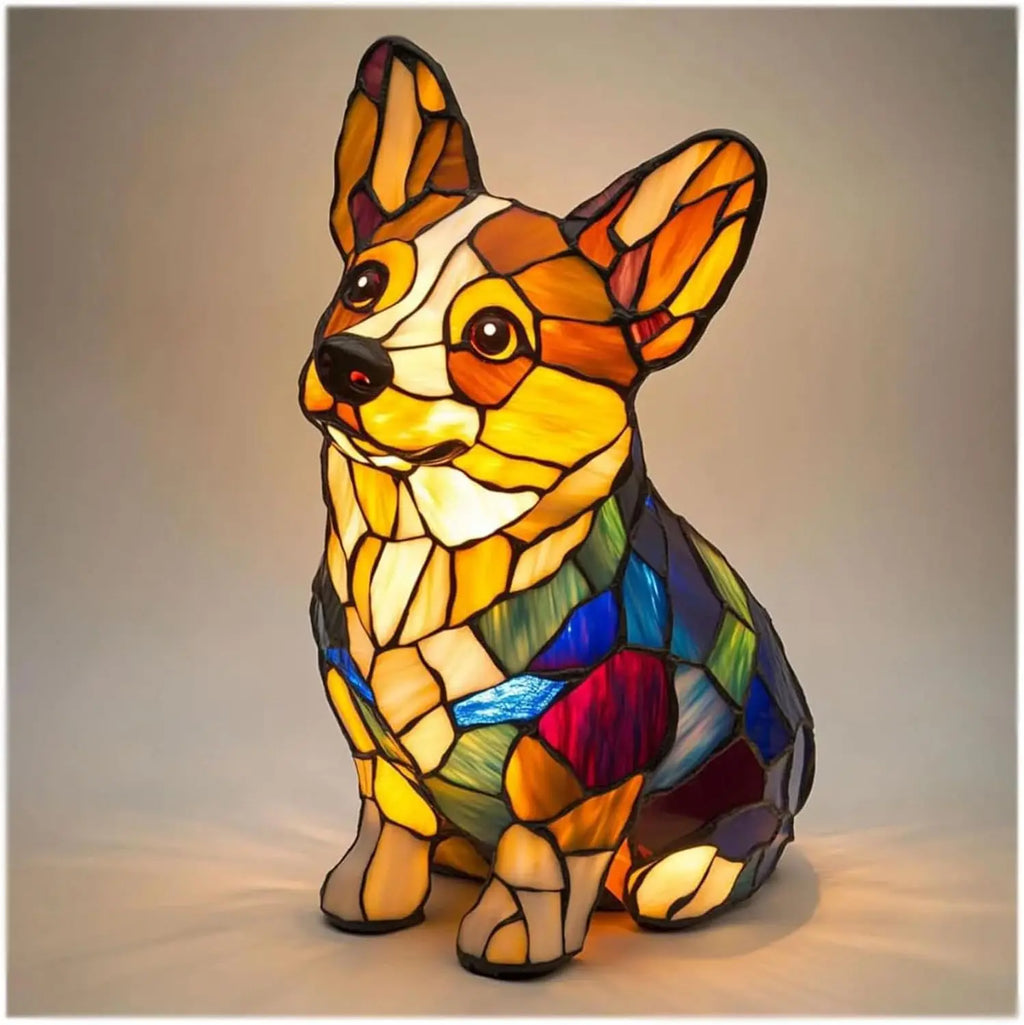 Decorative Dog Table Lamp Colourful Fantasy Accent Lighting