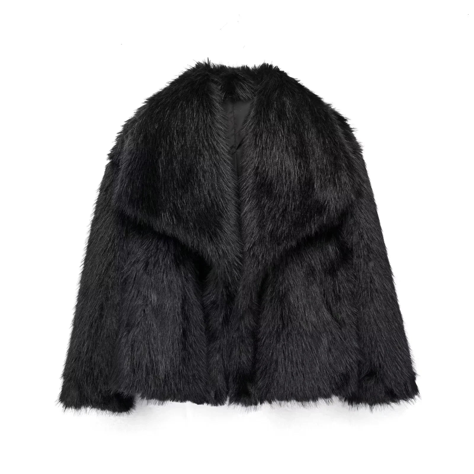 Womens Fluffy Short Coat | Oversized Fit