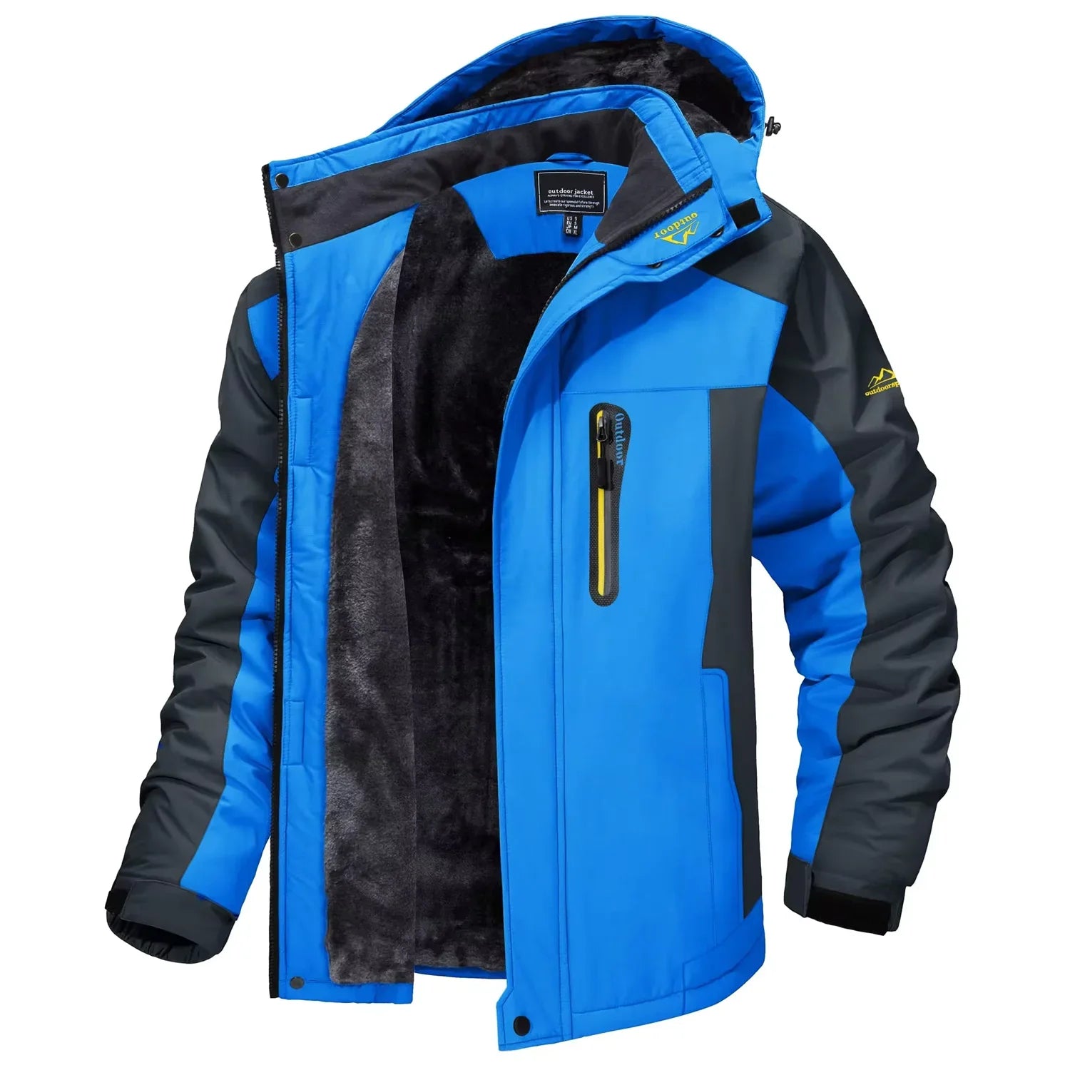 Mens Winter Hooded Jacket | Multi Pocket