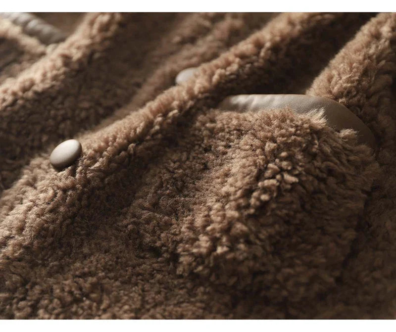 Womens Winter Coat | Textured Button Front Style