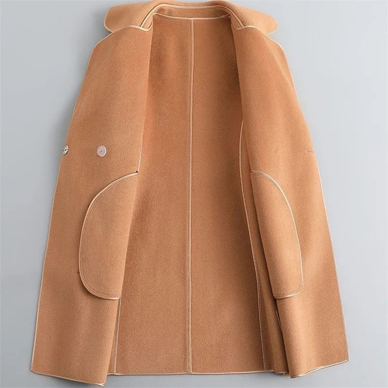 Womens Long Belted Coat | Defined Outline