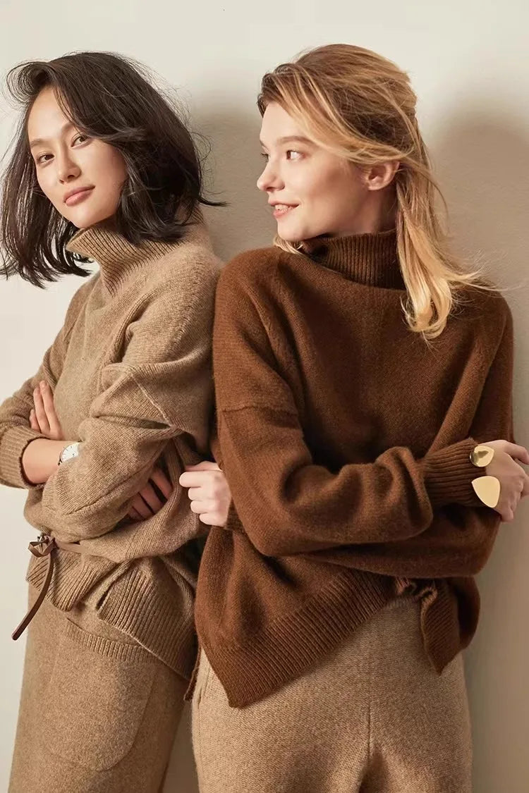 Womens Oversized Turtleneck | Relaxed Winter Knit