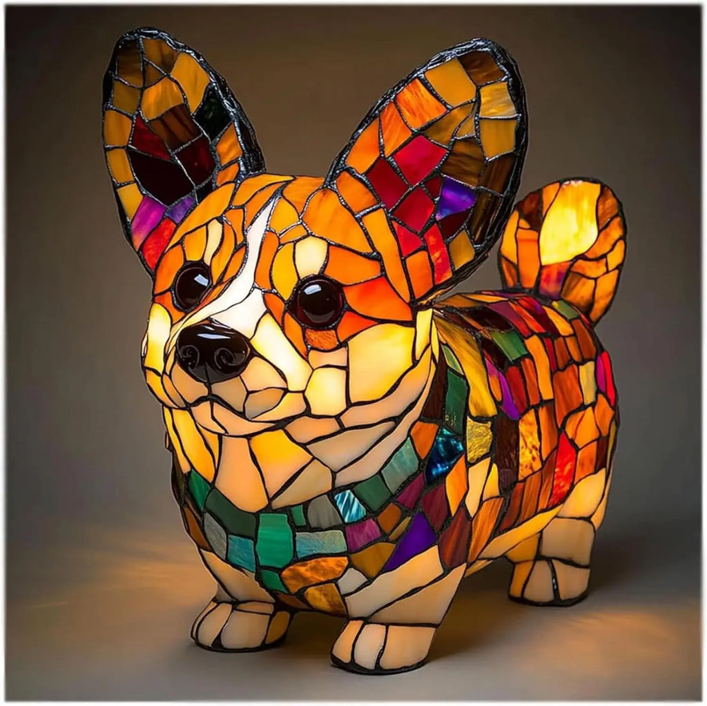Decorative Dog Table Lamp Colourful Fantasy Accent Lighting