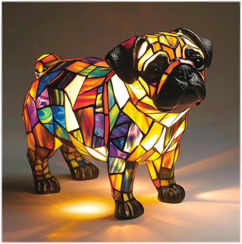 Decorative Dog Table Lamp Colourful Fantasy Accent Lighting