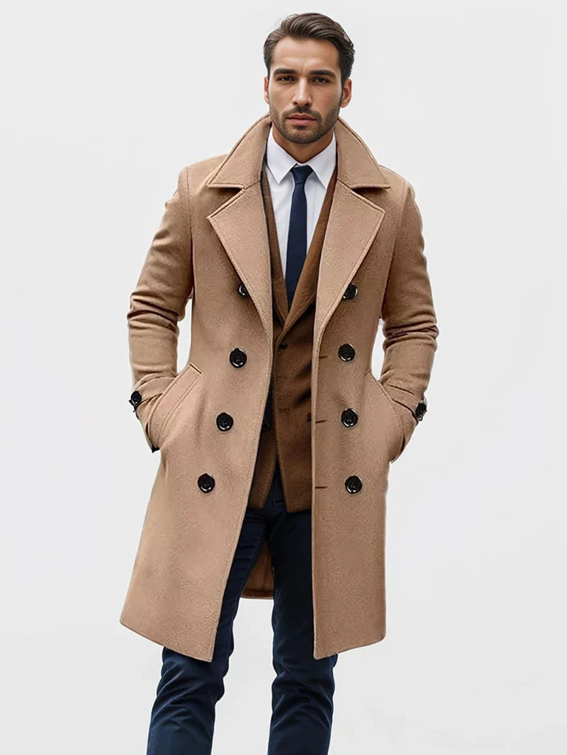 Mens Double Breasted Winter Coat | Formal Season Style