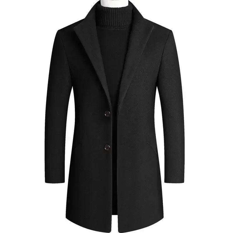 Mens Single Breasted Winter Coat | Formal Season Style