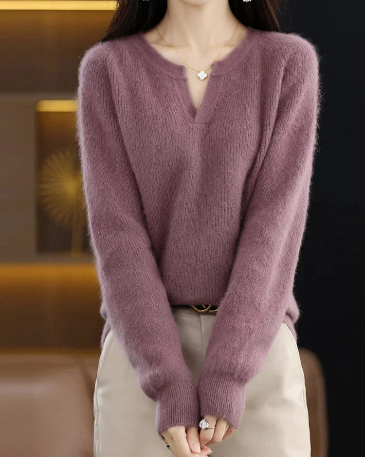 Womens Knit Pullover | V Neck Seasonal Top