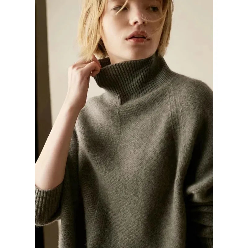 Womens Oversized Turtleneck | Relaxed Winter Knit