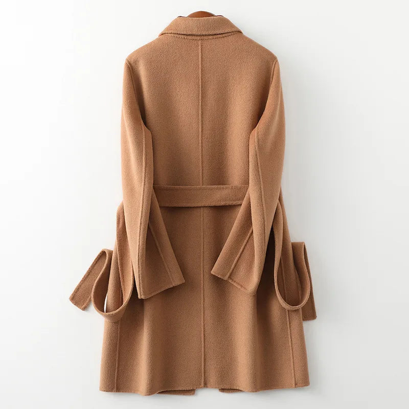 Womens Belted Coat | Midi Length Winter Style