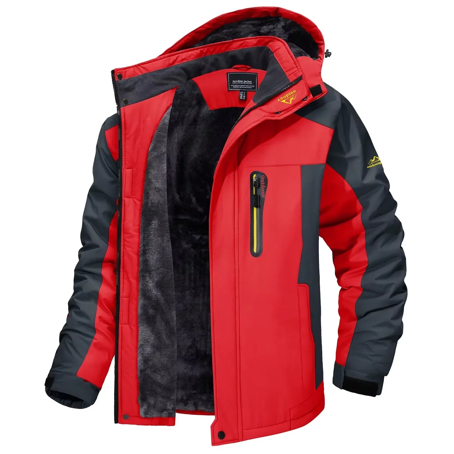 Mens Winter Hooded Jacket | Multi Pocket