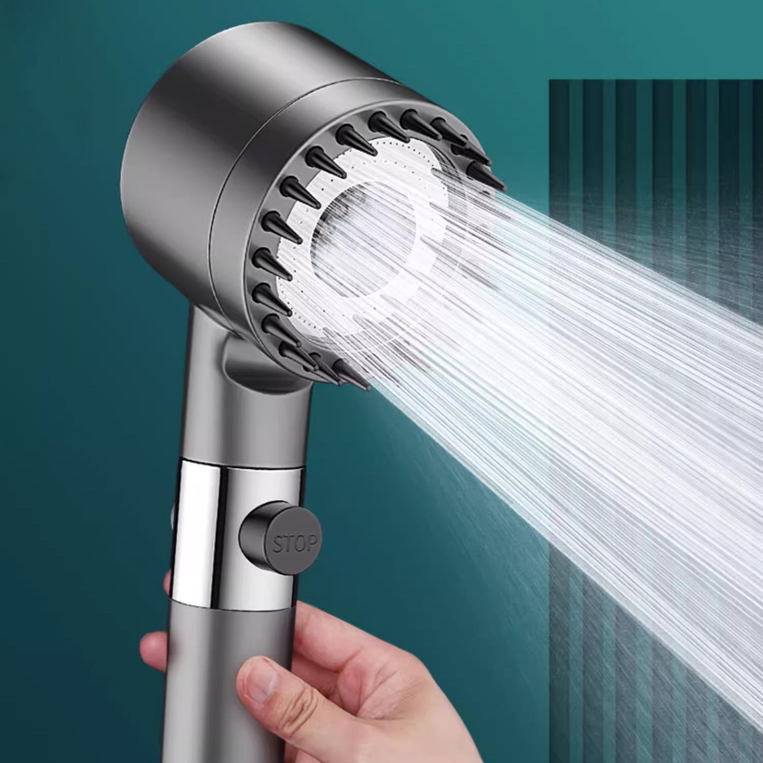 High Pressure Handheld Shower Head 9-Stage Water Filtration