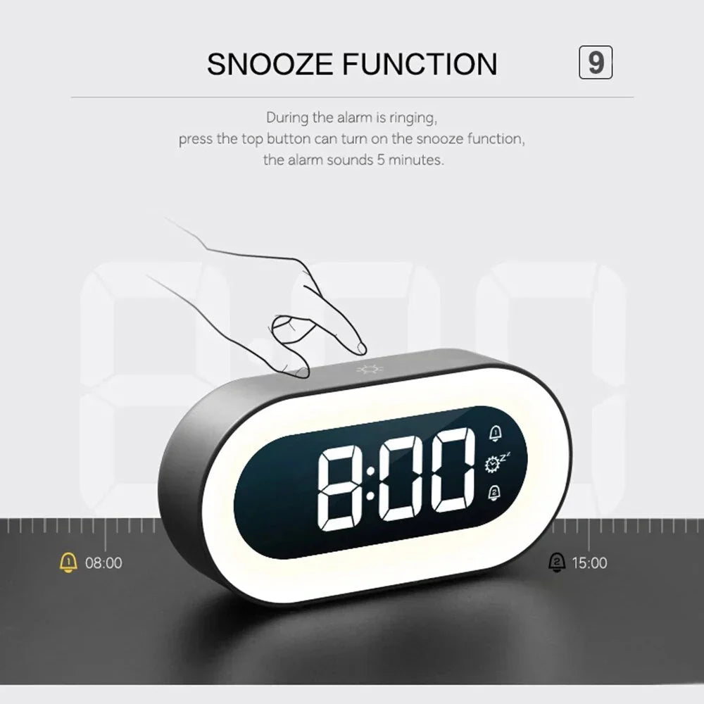 Digital Sunrise Alarm Clock with Night Light & Natural Sounds