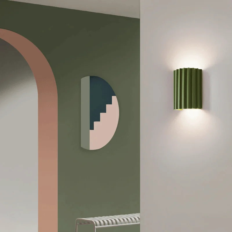 Moderne gerippte Wandleuchte Minimalistische skandinavische Wandbeleuchtung