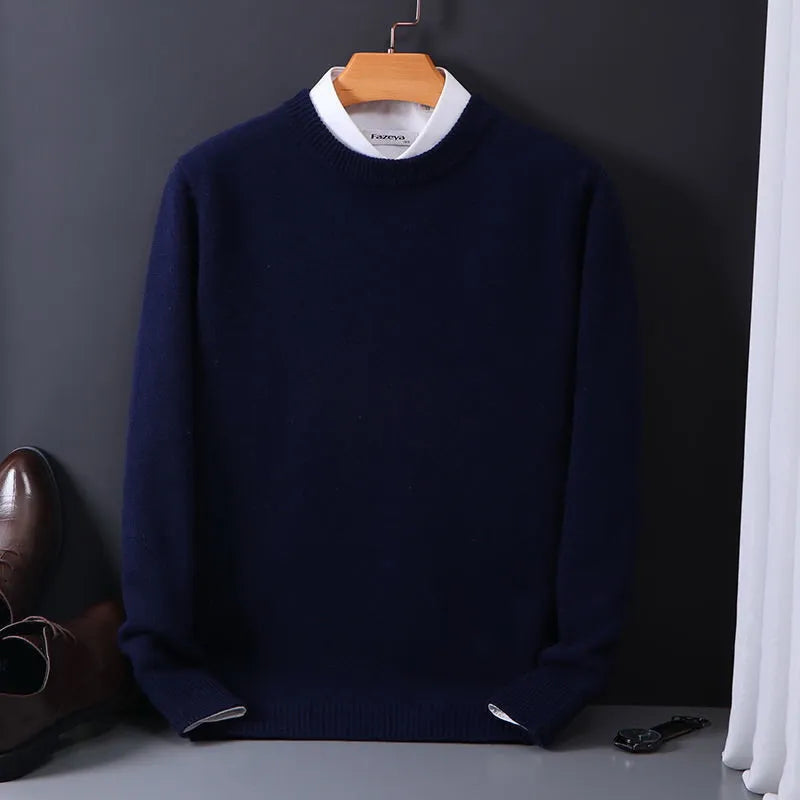 Men’s Knitted Sweater Long Sleeve | Round Neck