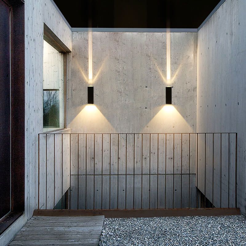 Moderne rechteckige LED-Außenwandleuchte für die Terrasse
