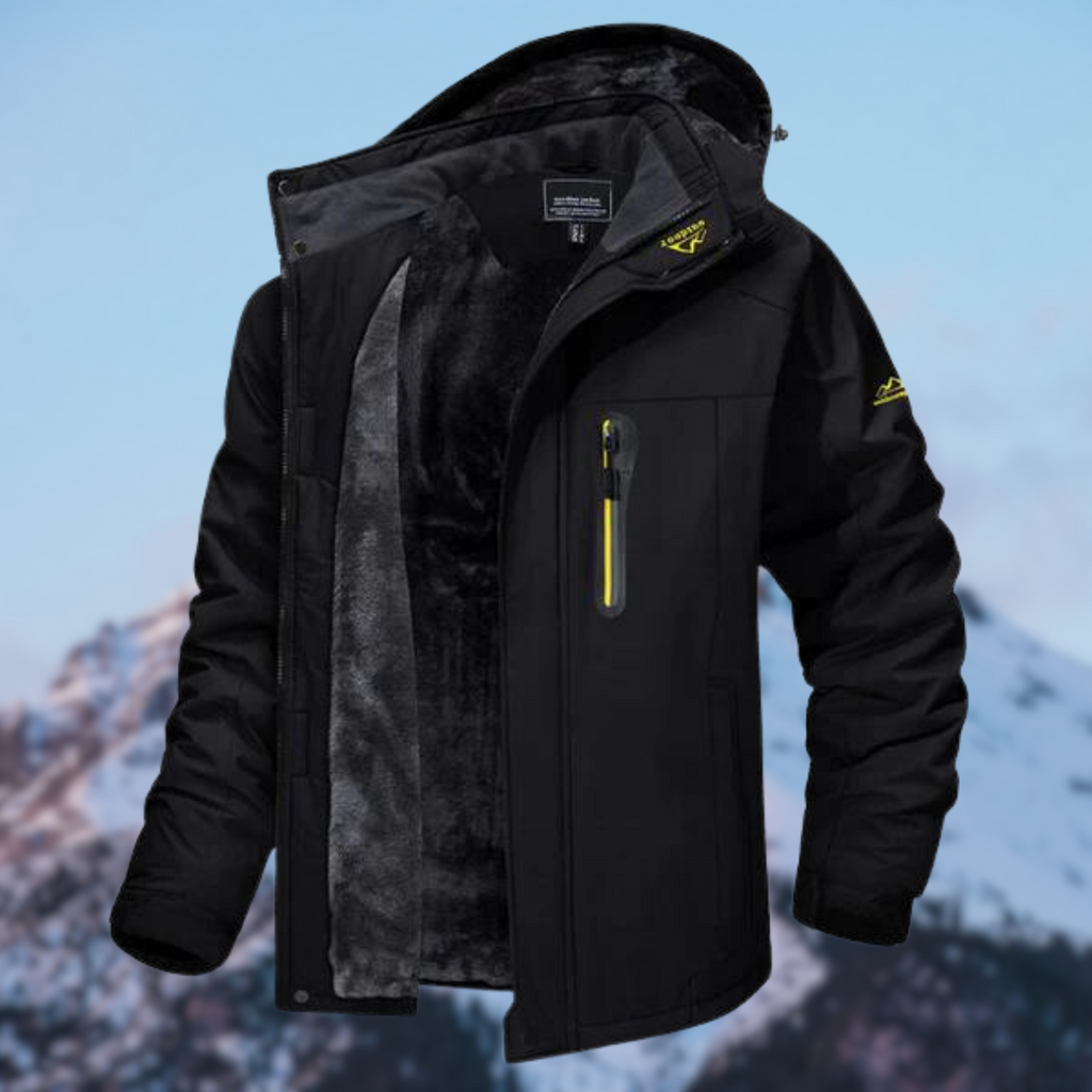 Mens Outdoor Hooded Winter Jacket | Multi Pocket