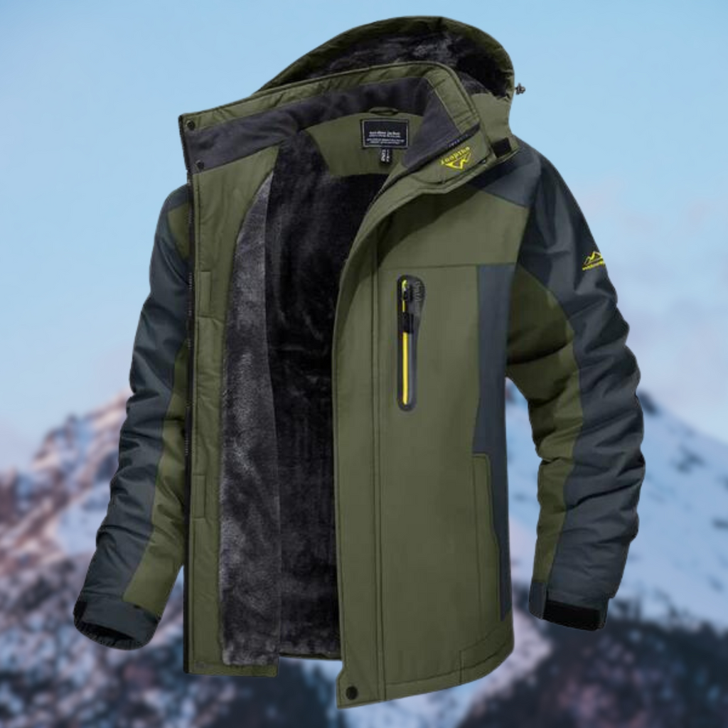 Mens Outdoor Hooded Winter Jacket | Multi Pocket
