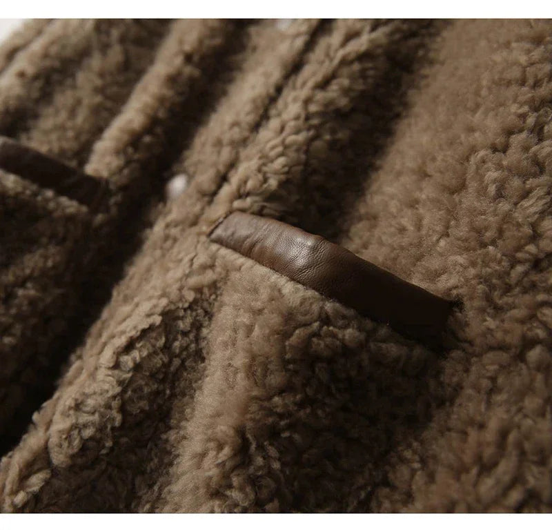 Womens Winter Coat | Textured Button Front Style