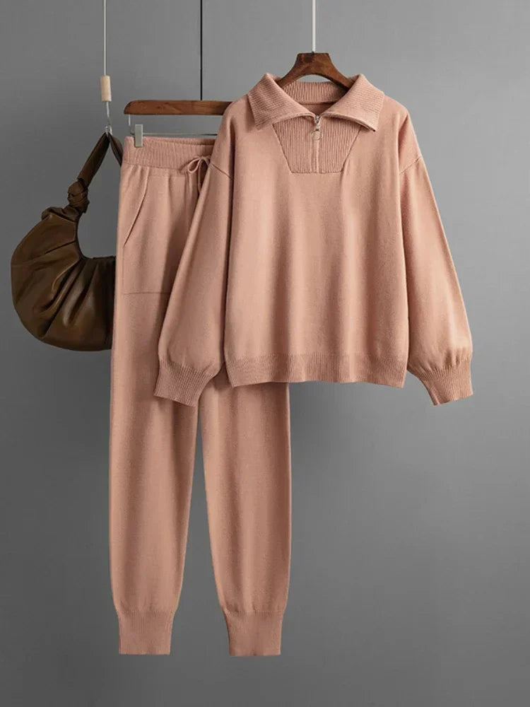 Womens Half Zip Casualwear Set | Relaxed Fit