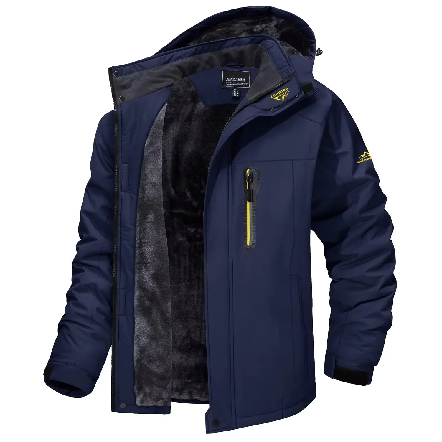 Mens Winter Hooded Jacket | Multi Pocket