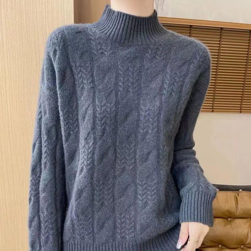 Womens Cable Knit Sweater | Seasonal Long Sleeve Top