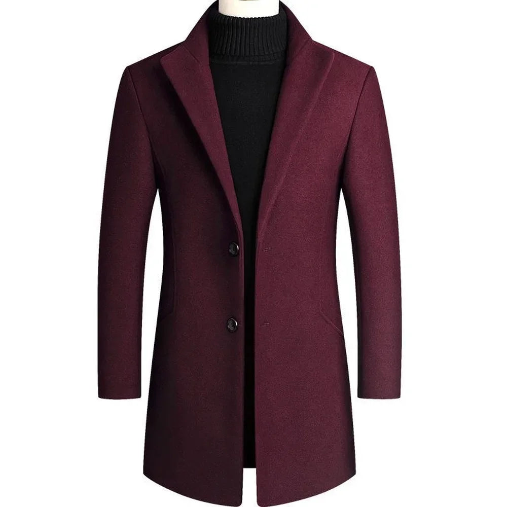 Mens Single Breasted Winter Coat | Formal Season Style