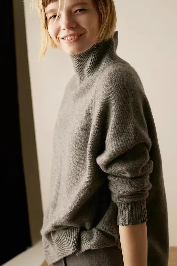 Womens Oversized Turtleneck | Relaxed Winter Knit
