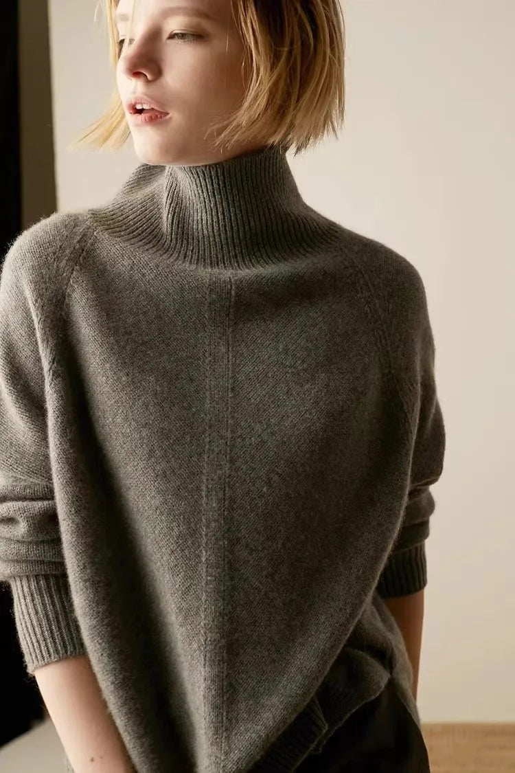 Womens Oversized Turtleneck | Relaxed Winter Knit