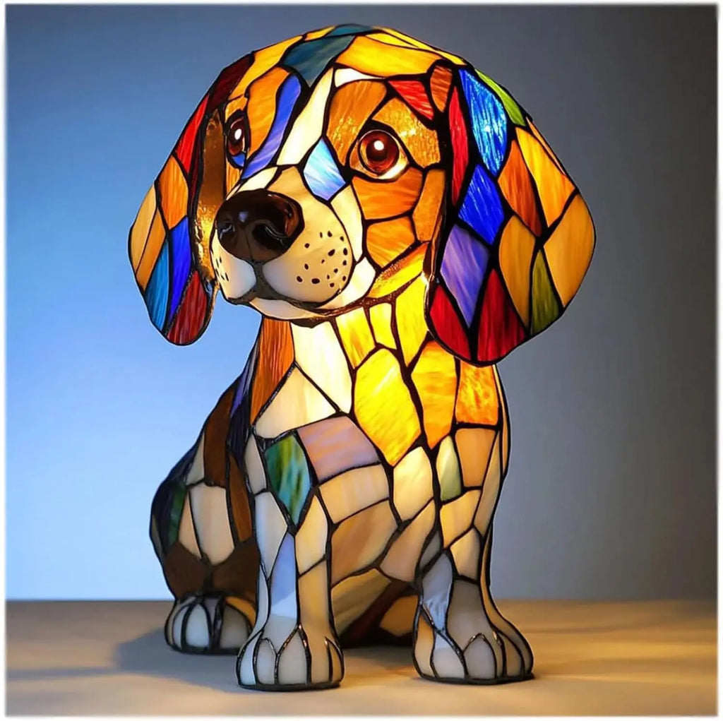 Decorative Dog Table Lamp Colourful Fantasy Accent Lighting