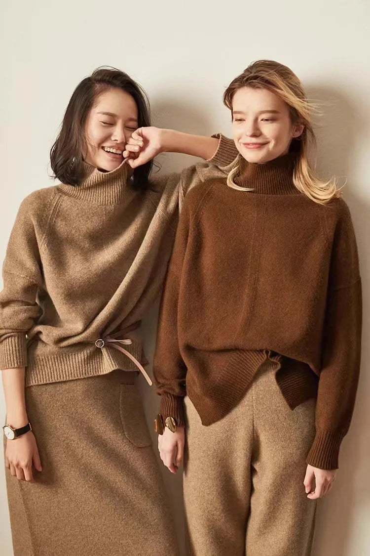 Womens Oversized Turtleneck | Relaxed Winter Knit