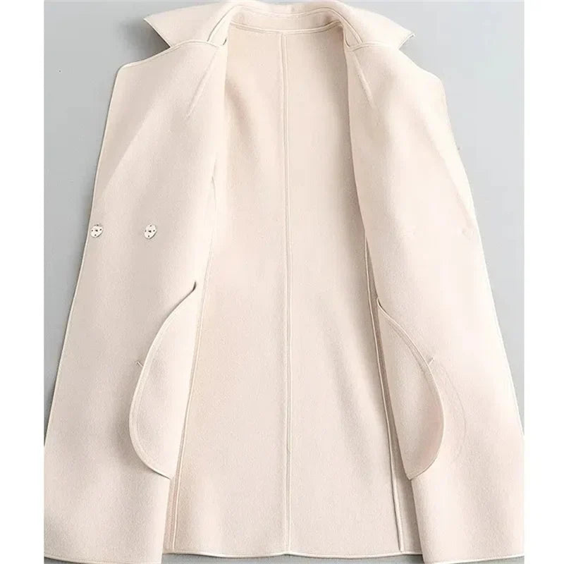 Womens Long Belted Coat | Defined Outline