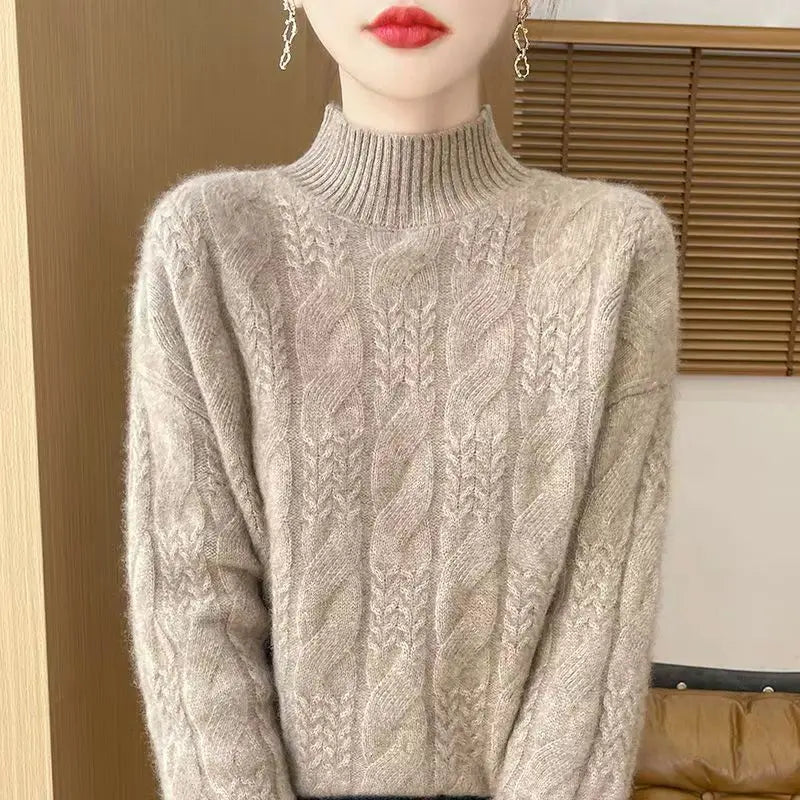 Womens Cable Knit Sweater | Seasonal Long Sleeve Top