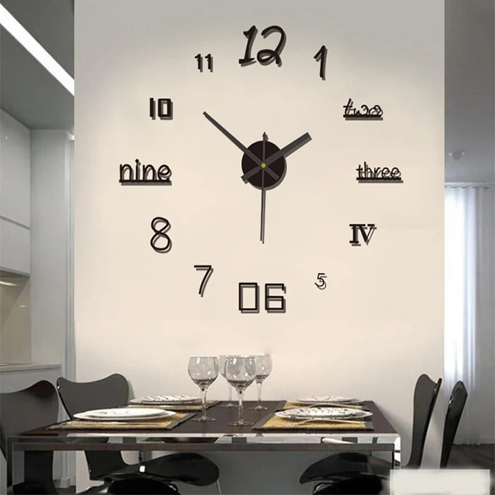 Decorative Wall Clock Silent Analog Wall Mounted Design