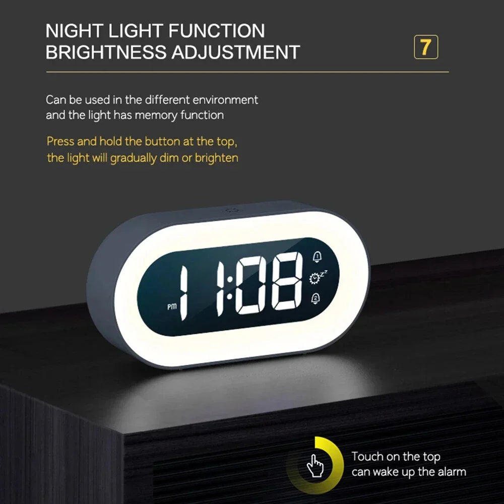 Digital Sunrise Alarm Clock with Night Light & Natural Sounds