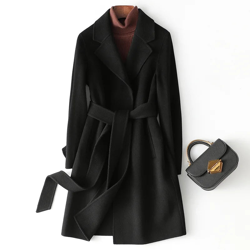 Womens Belted Coat | Midi Length Winter Style