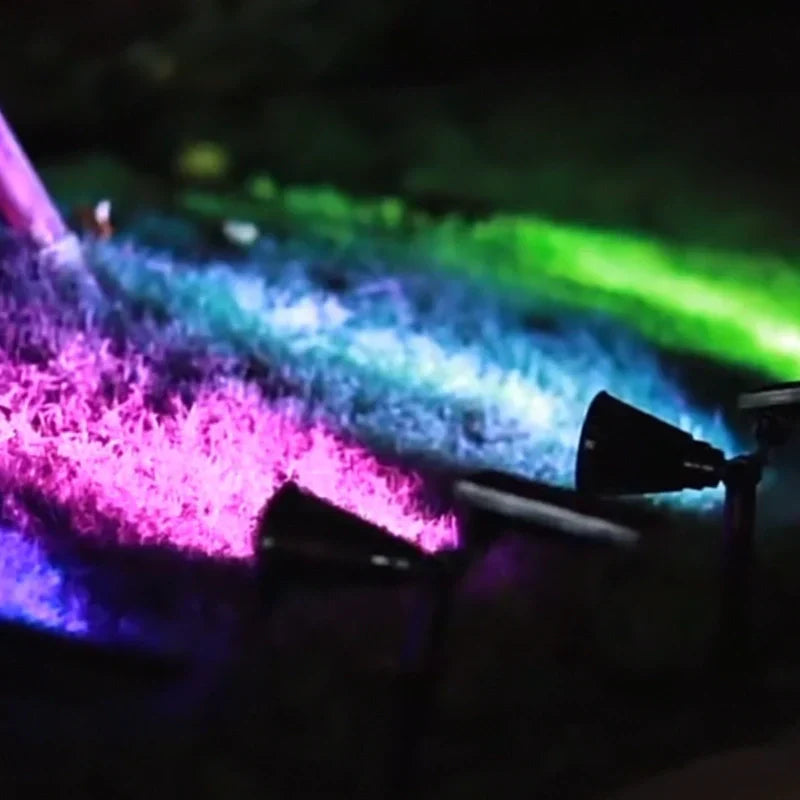 Adjustable Solar Outdoor Spotlight Multi-Colour Garden Light