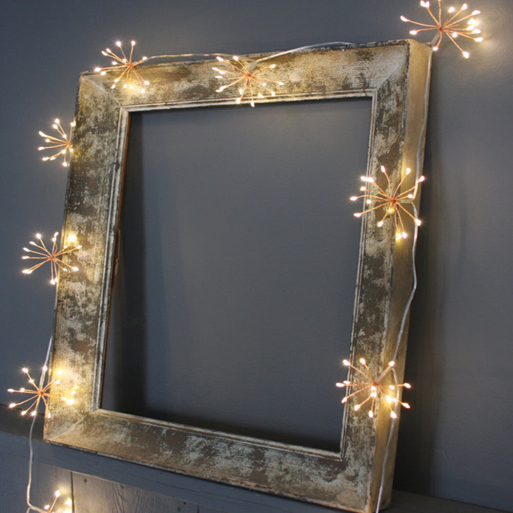 Decorative Starburst String Lights Warm White LED Cluster Lights