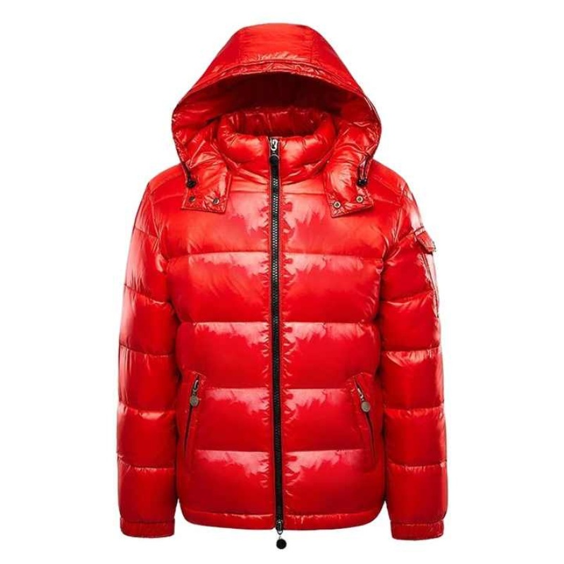 Men’s Puffer Jacket Long Sleeve | Winter Hooded Coat