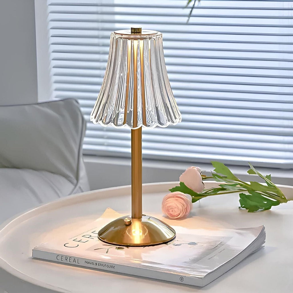 Wiederaufladbare Kristall-Tischlampe mit Berührungssensor Tragbare LED-Stimmungsleuchte