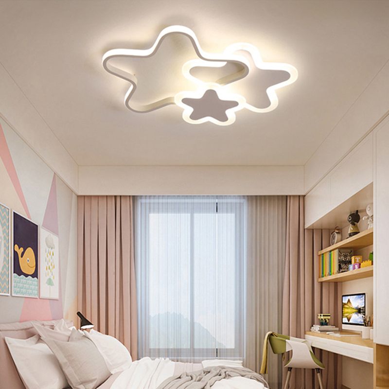 LED-Deckenleuchte Rosa Weiß Moderner Aufbauleuchter