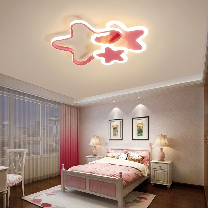 LED-Deckenleuchte Rosa Weiß Moderner Aufbauleuchter